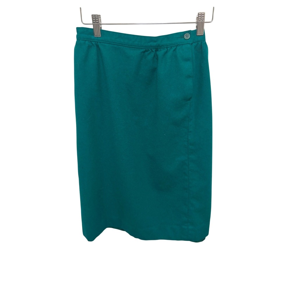 Pendleton Emerald Green Vintage Pure Virgin Wool Pencil Skirt Size 10P